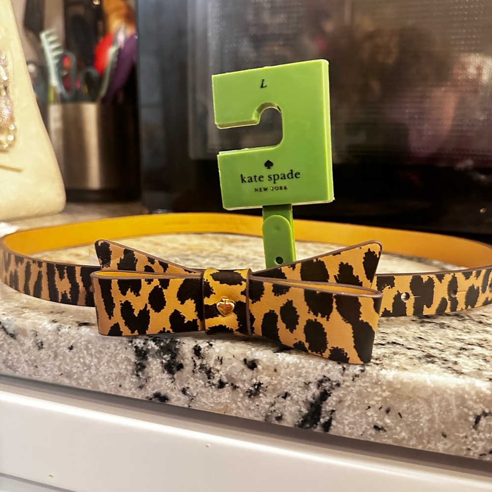 Kate Spade Kids Belt with Leopard Pattern and Bow